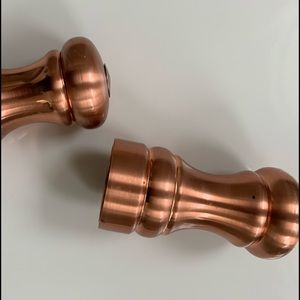 Copper Salt & Pepper Shakers and Mug Stand.